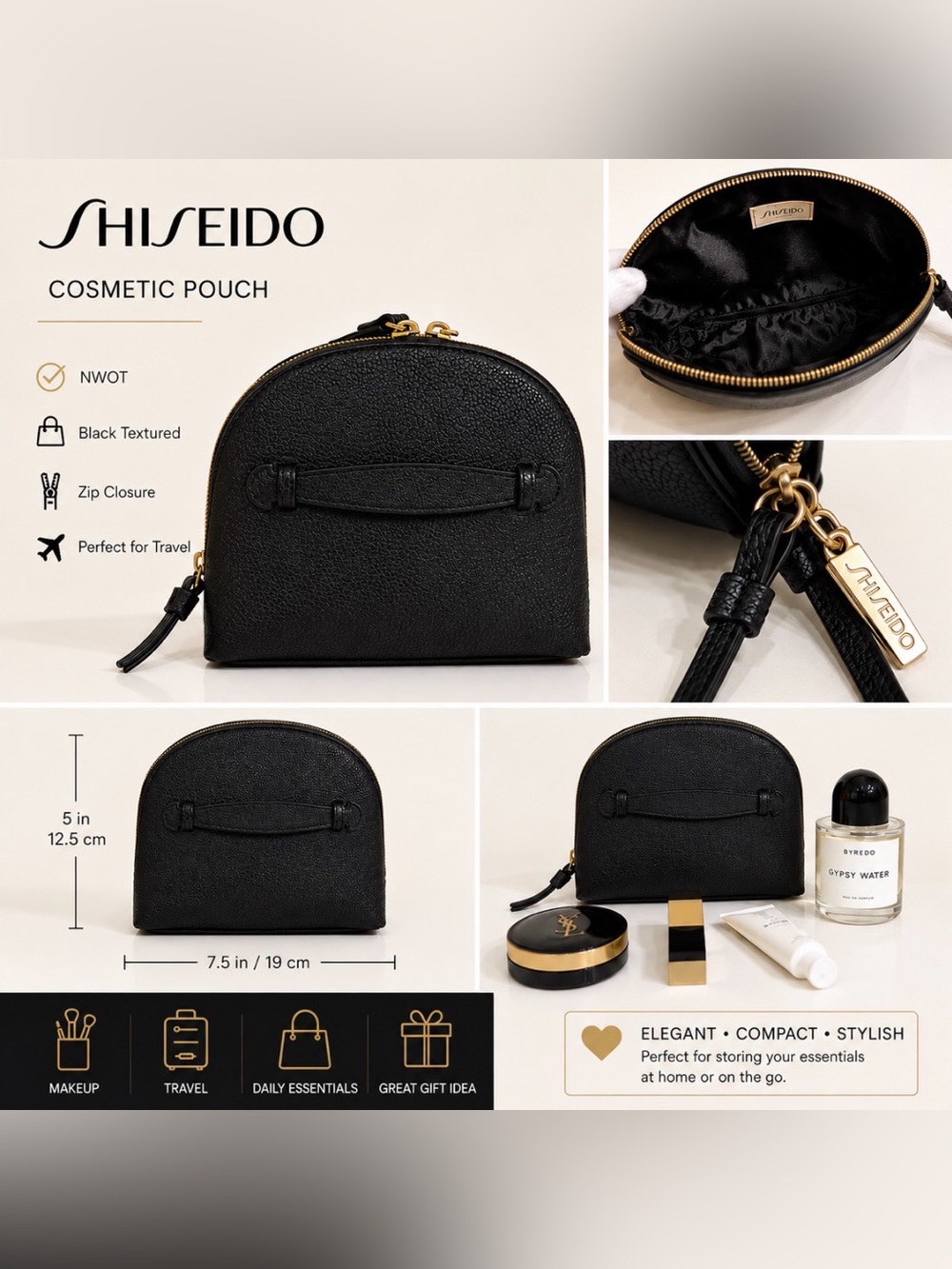 ✨Host pick ✨NWOT Shiseido Alphabet Cosmetic Pouch